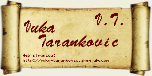 Vuka Taranković vizit kartica